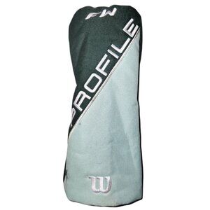 Wilson Profile FW Fairway Wood Golf Club Headcover Head Cover Green Silver